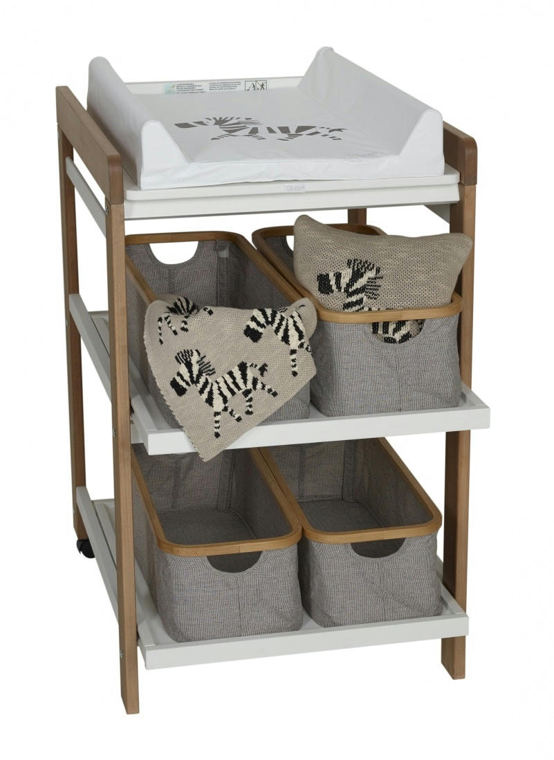 TEXTILE - Matelas à langer zèbre blanc