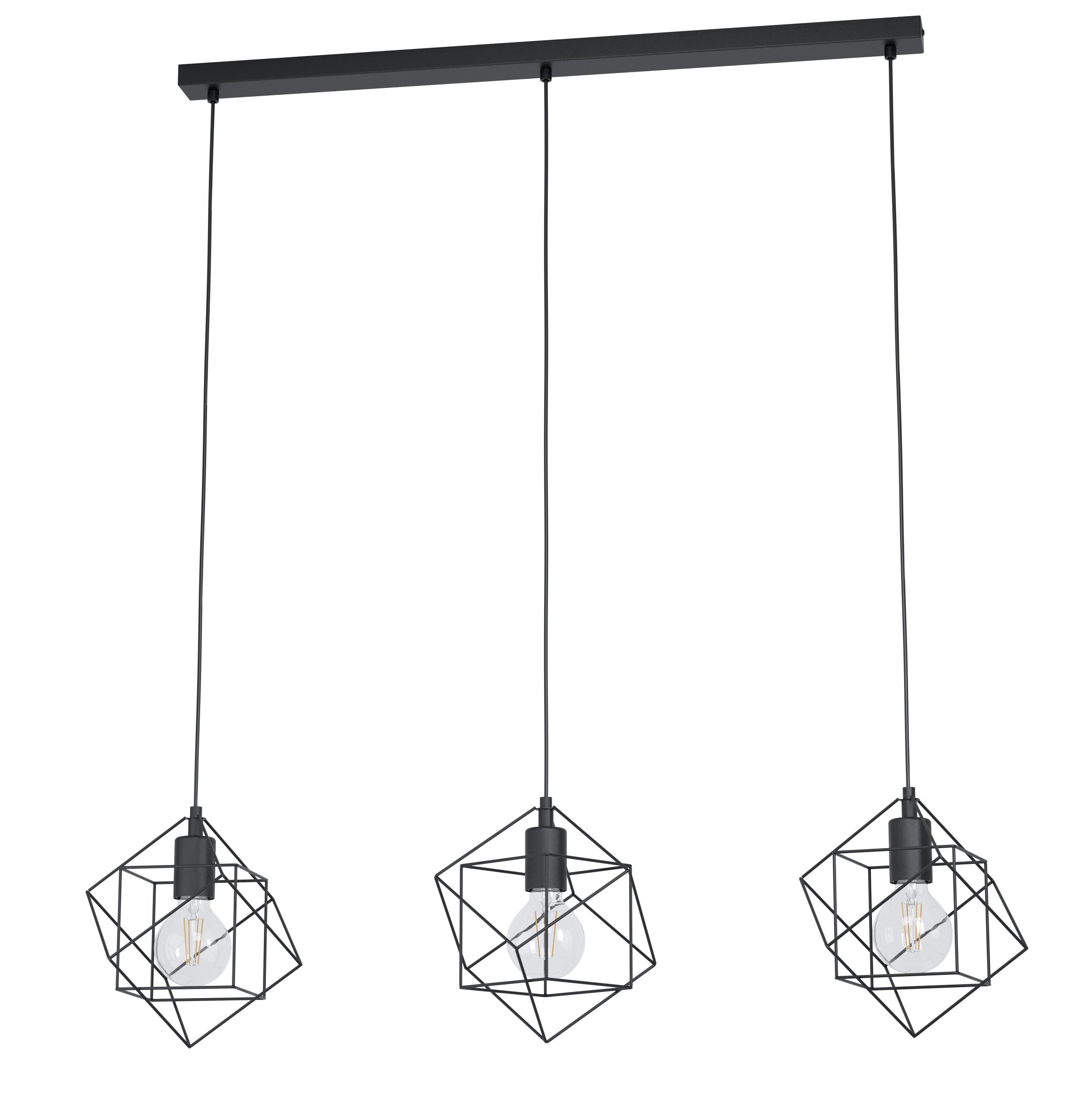 EGLO hanglamp Straiton - e27 - 90,5 cm - zwart