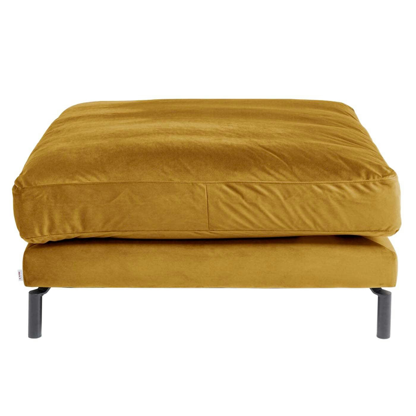 DISCOVERY - Repose-pieds Discovery velours ocre Kare Design