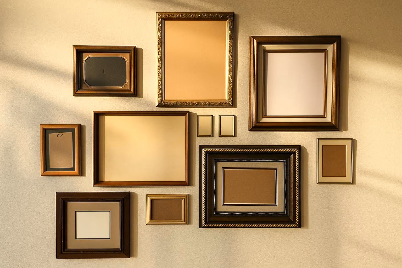 Gallery Wall Frames | Assorted Frame Bundle | Vintage Picture Frames | Gold Frames | Wood Frames | Thrifted Frames | Second Hand frames