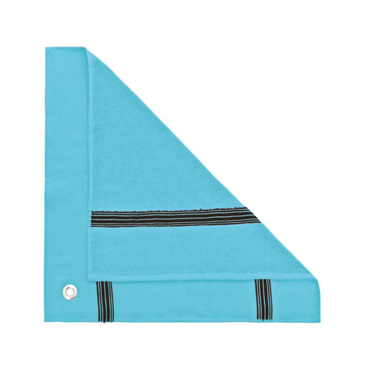 SKANDLIFE - 3 torchons avec une face bouclette et œillet  bleu turquoise 50x50 cm