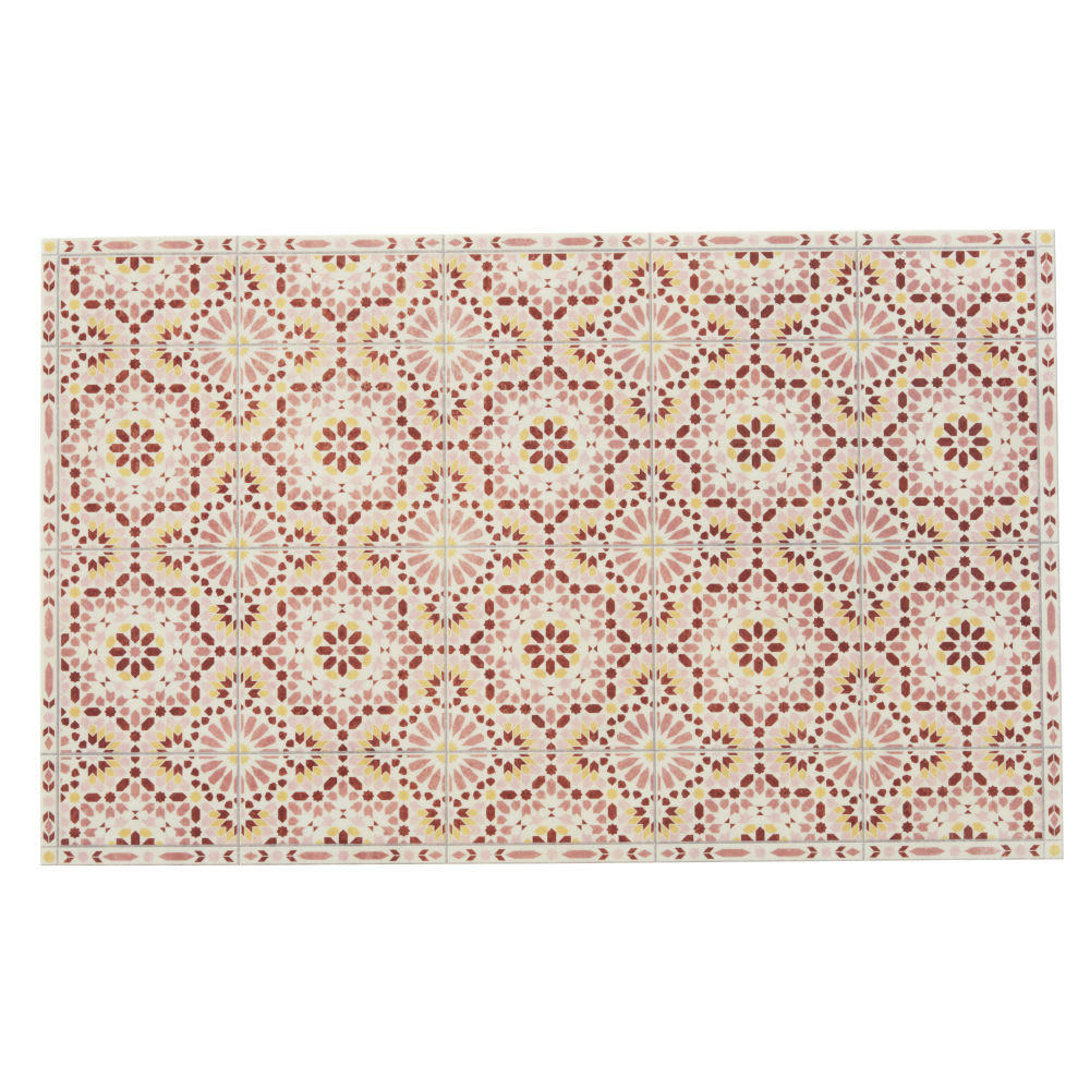 ALTO - Tapis en vinyle motifs carreaux de ciment multicolores 50x80