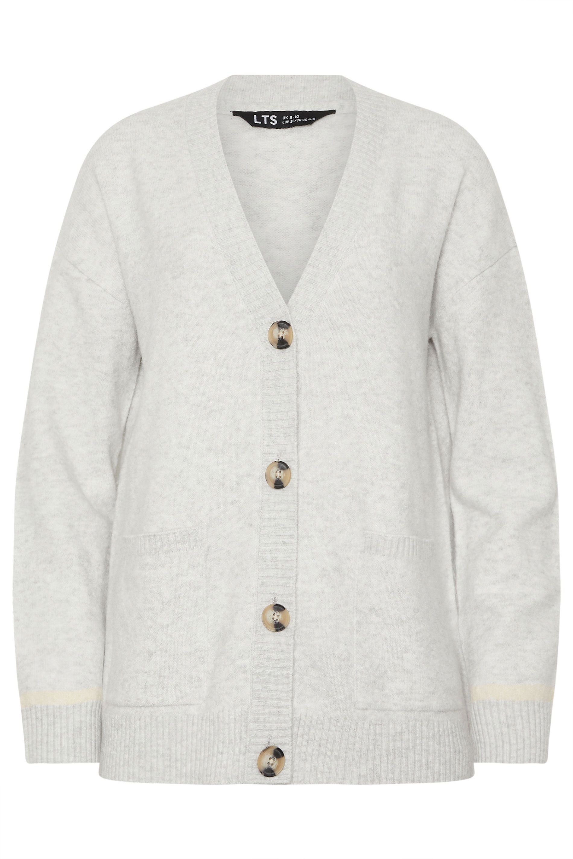 Long Tall Sally Tall Tipped Detail Knit Cardigan