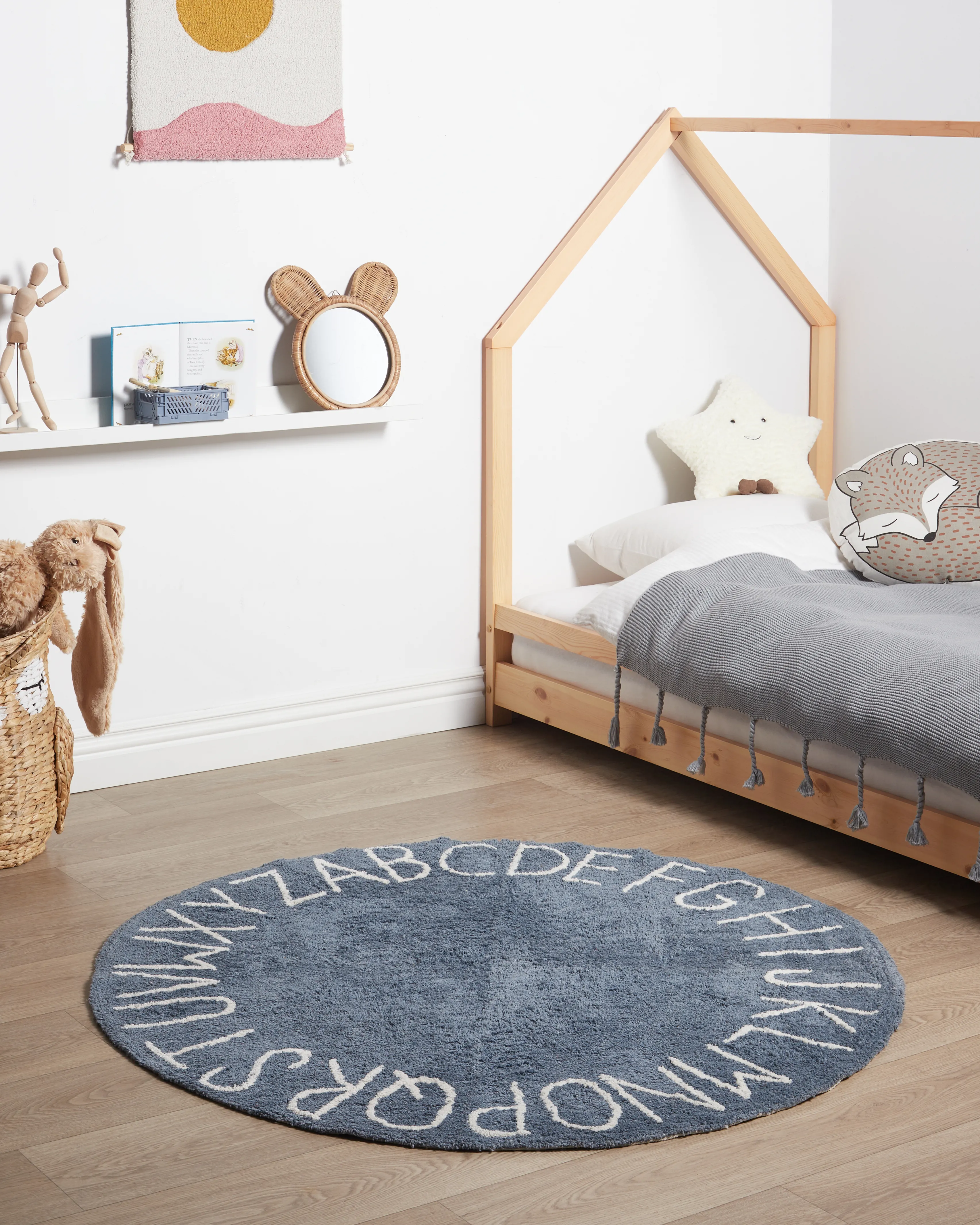 Kids Rug VURGUN Dark Blue ? 120 cm Cotton