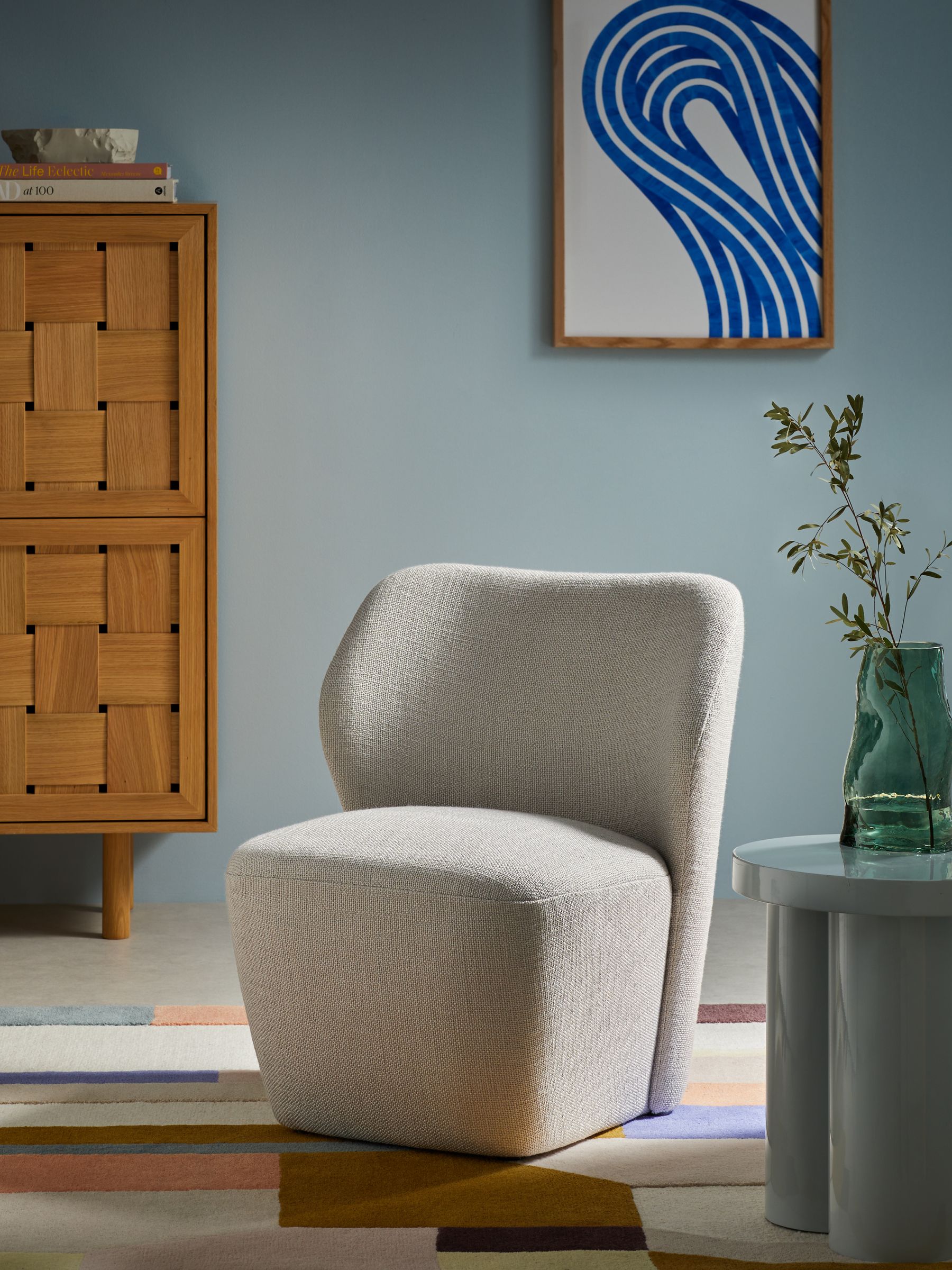 Topeka Accent Chair in Natural Oat Textured Weave