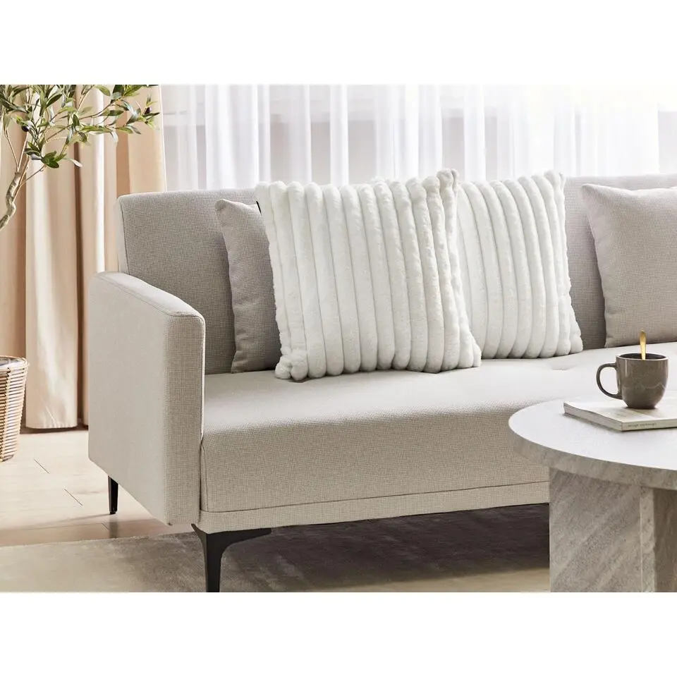 RAKYA - Sierkussen set van 2 - Wit - Polyester