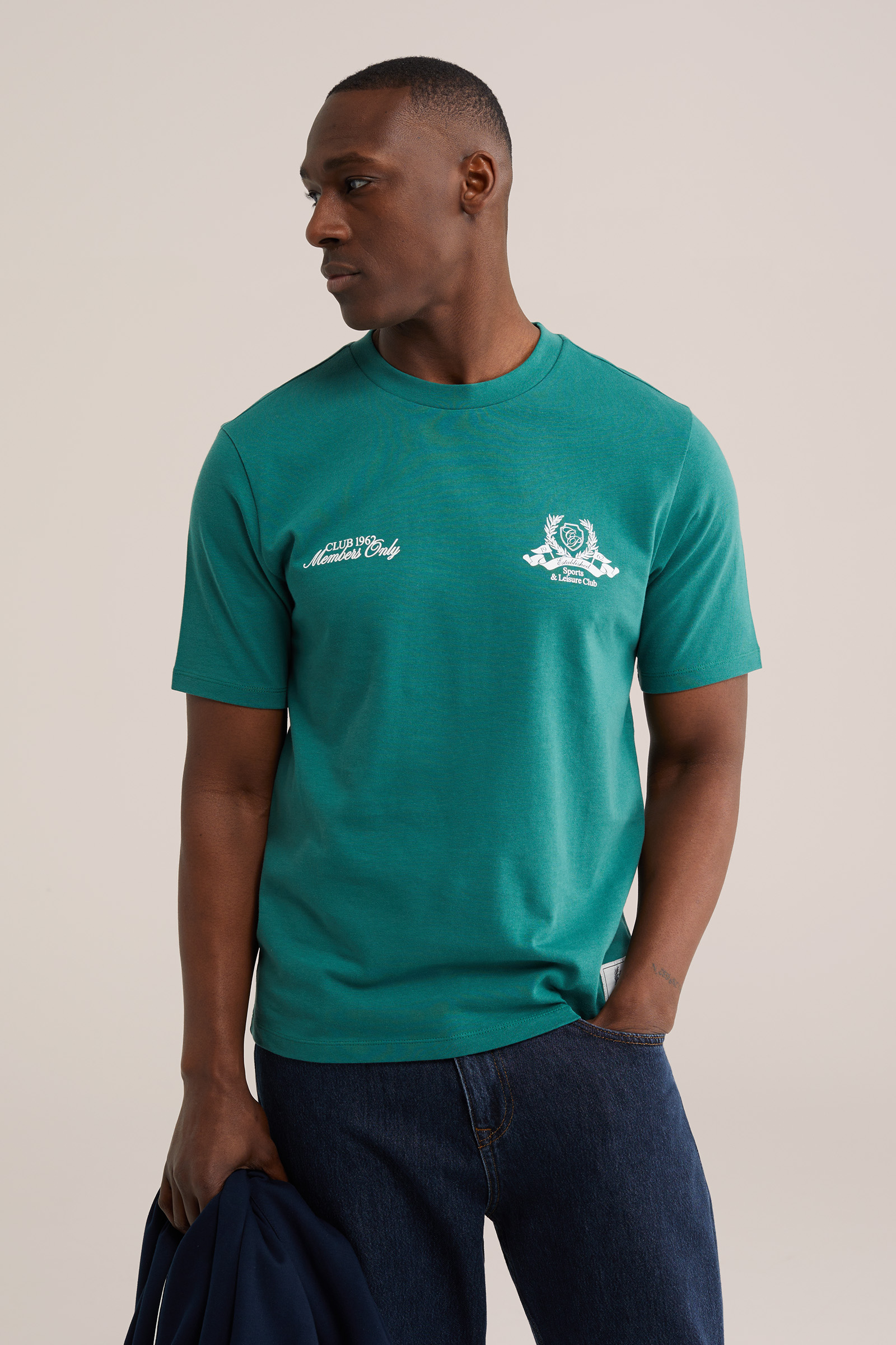 Heren relaxed fit T-shirt met print