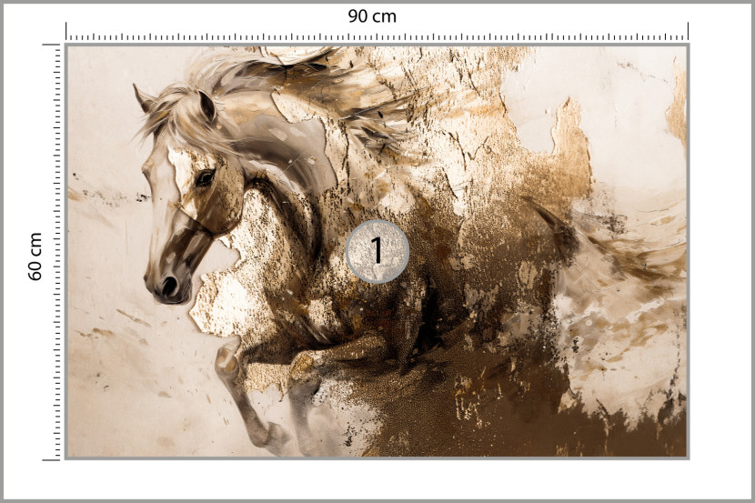 Fototapeta Abstrakcyjny Koń W Stylu Glamour 90x60cm