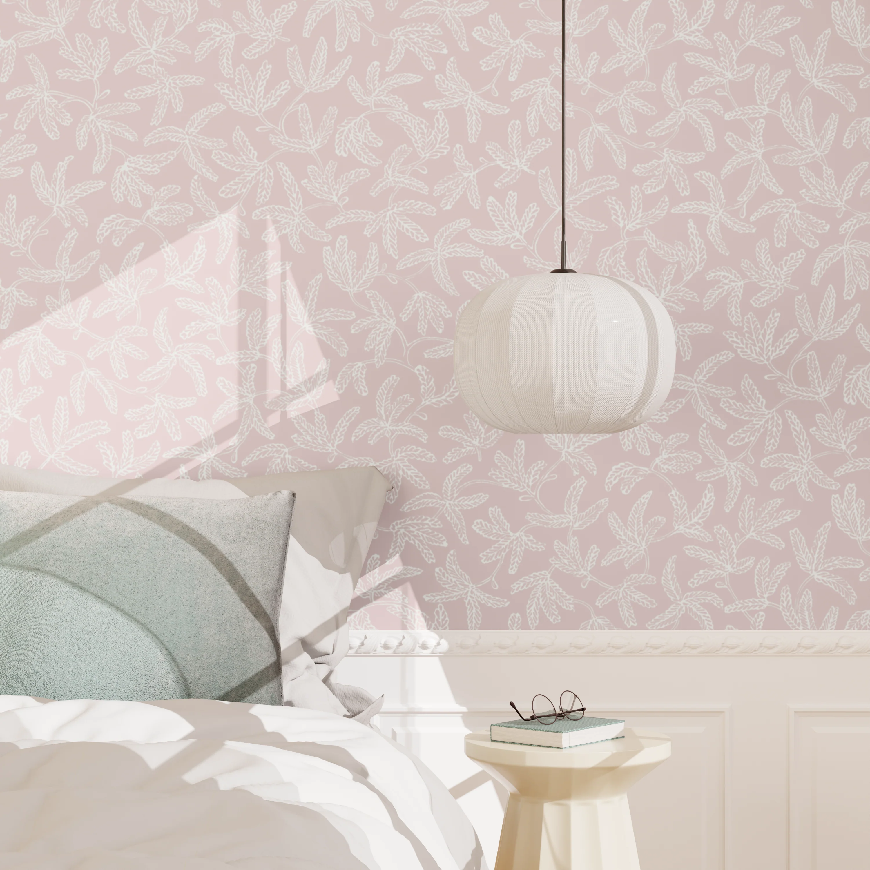 Caselio Papier peint intissé COCOON coloris rose poudré