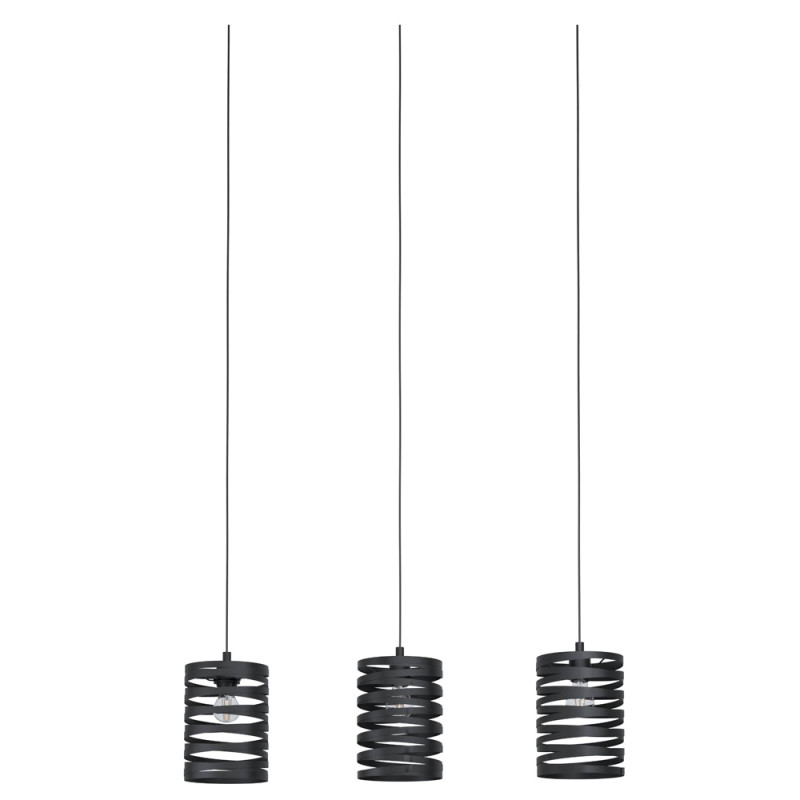 Suspension Cremella noire E27 3 x 40 W EGLO