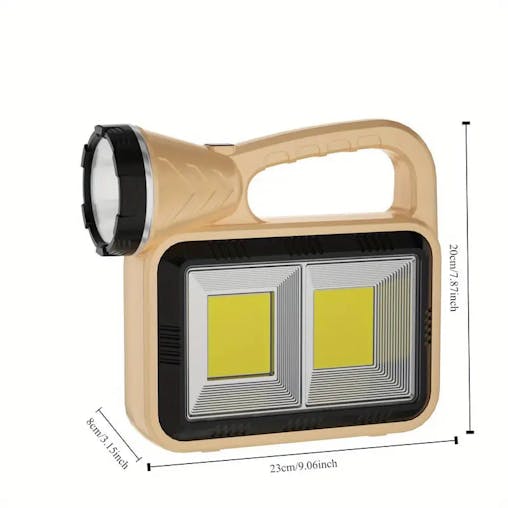 NNETM Antique Metal Finish Solar Outdoor Camping Light - COB Type