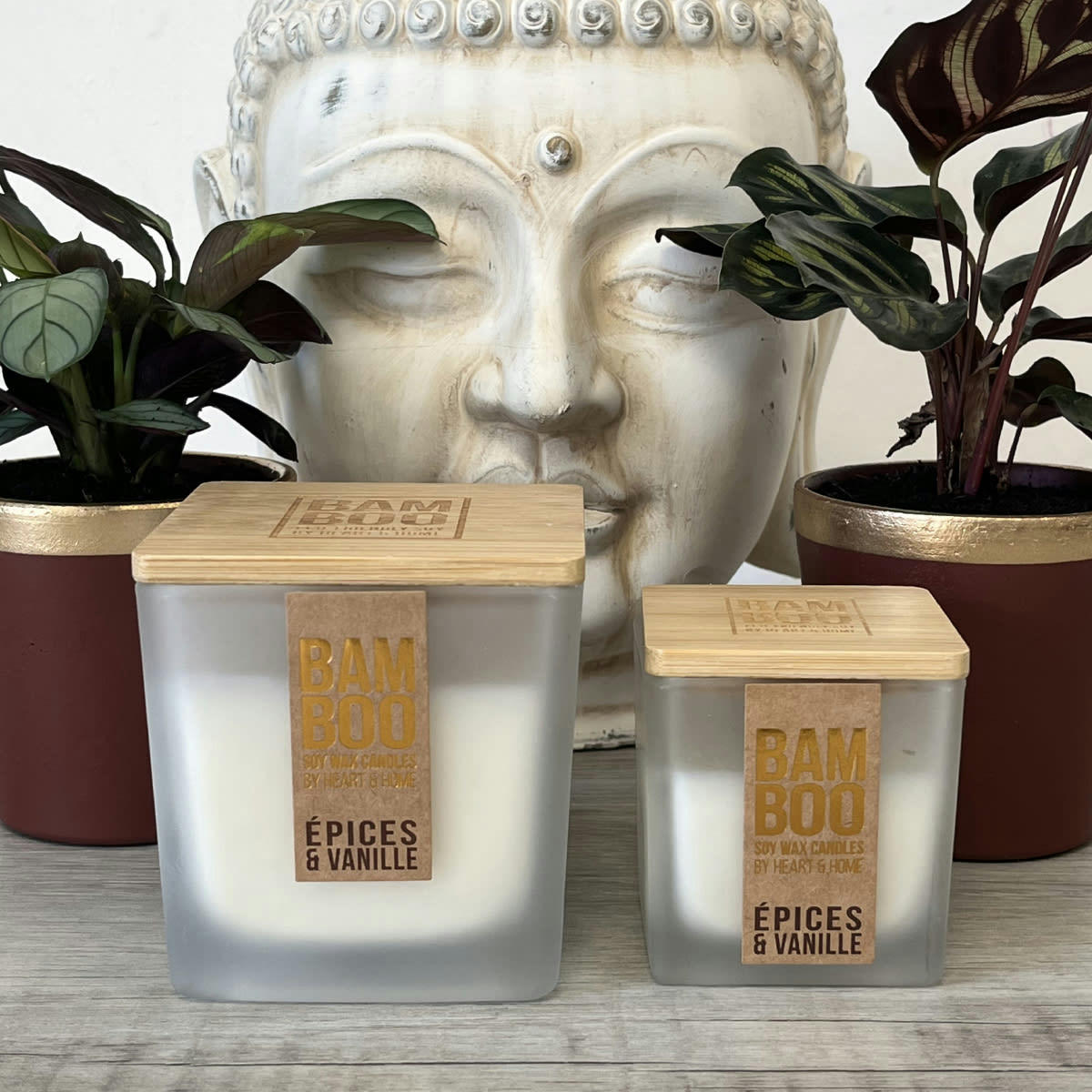 - Bougie bambou heart and home épices et vanille