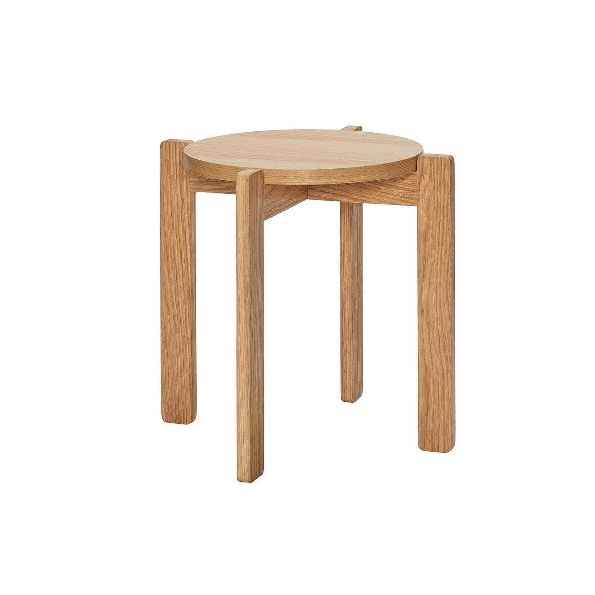 ALWAYS - Tabouret en mdf, placage de chêne et bois de chêne naturel