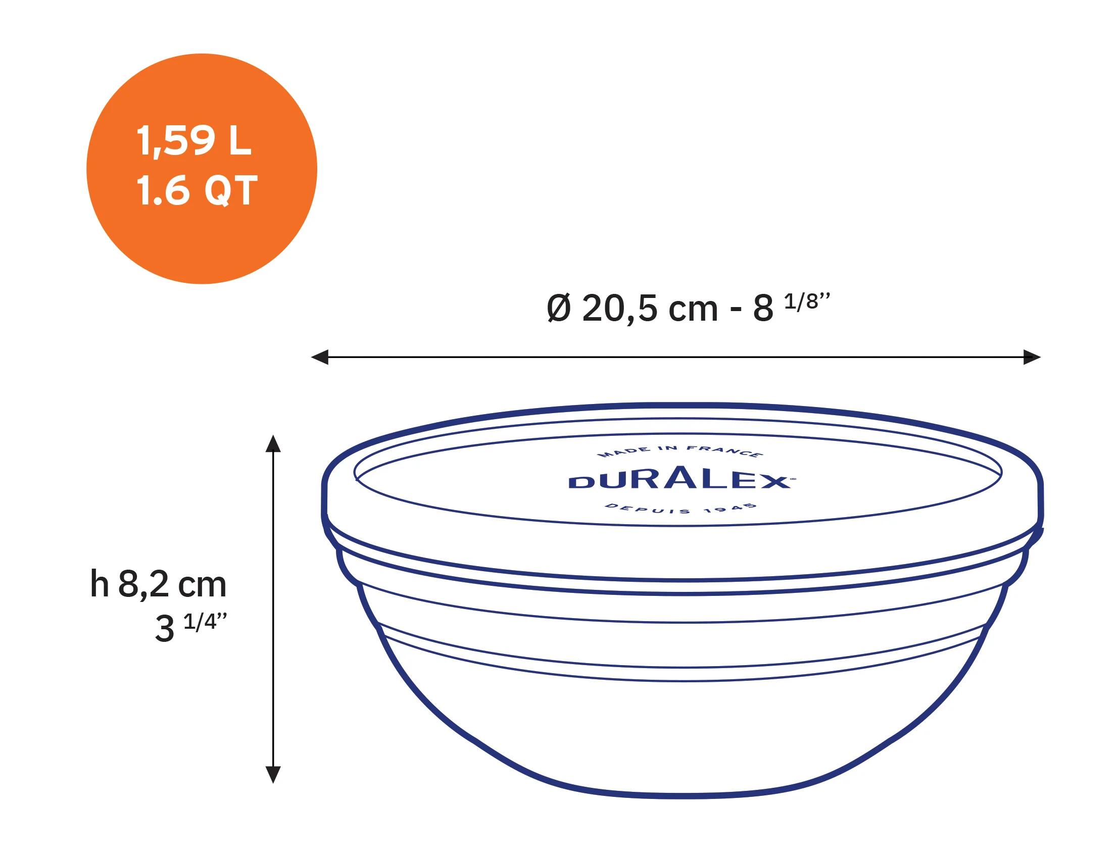 Freshbox - Set de 3 boites de conservation rondes multi-tailles
