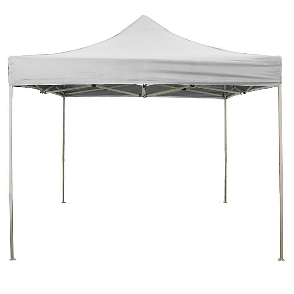 Gazebo pliant blanc 3x2 m recouvert de PVC imperméable
