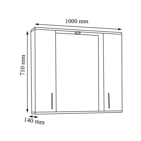 Spiegelschrank »Silora XL«, BxHxT: 100 x 71 x 14 cm
