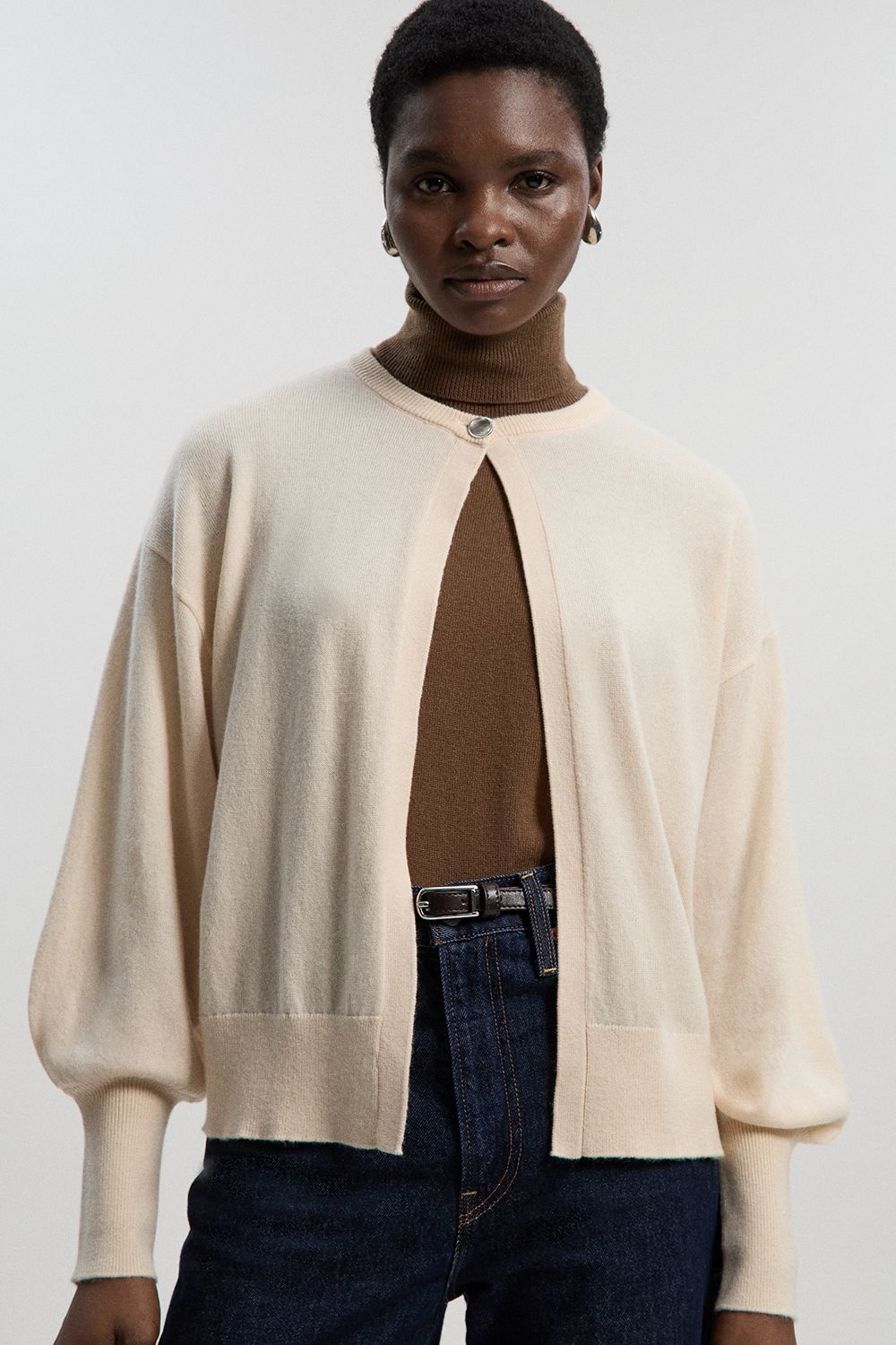 KarenMillen Wool Blend Knit Cardigan