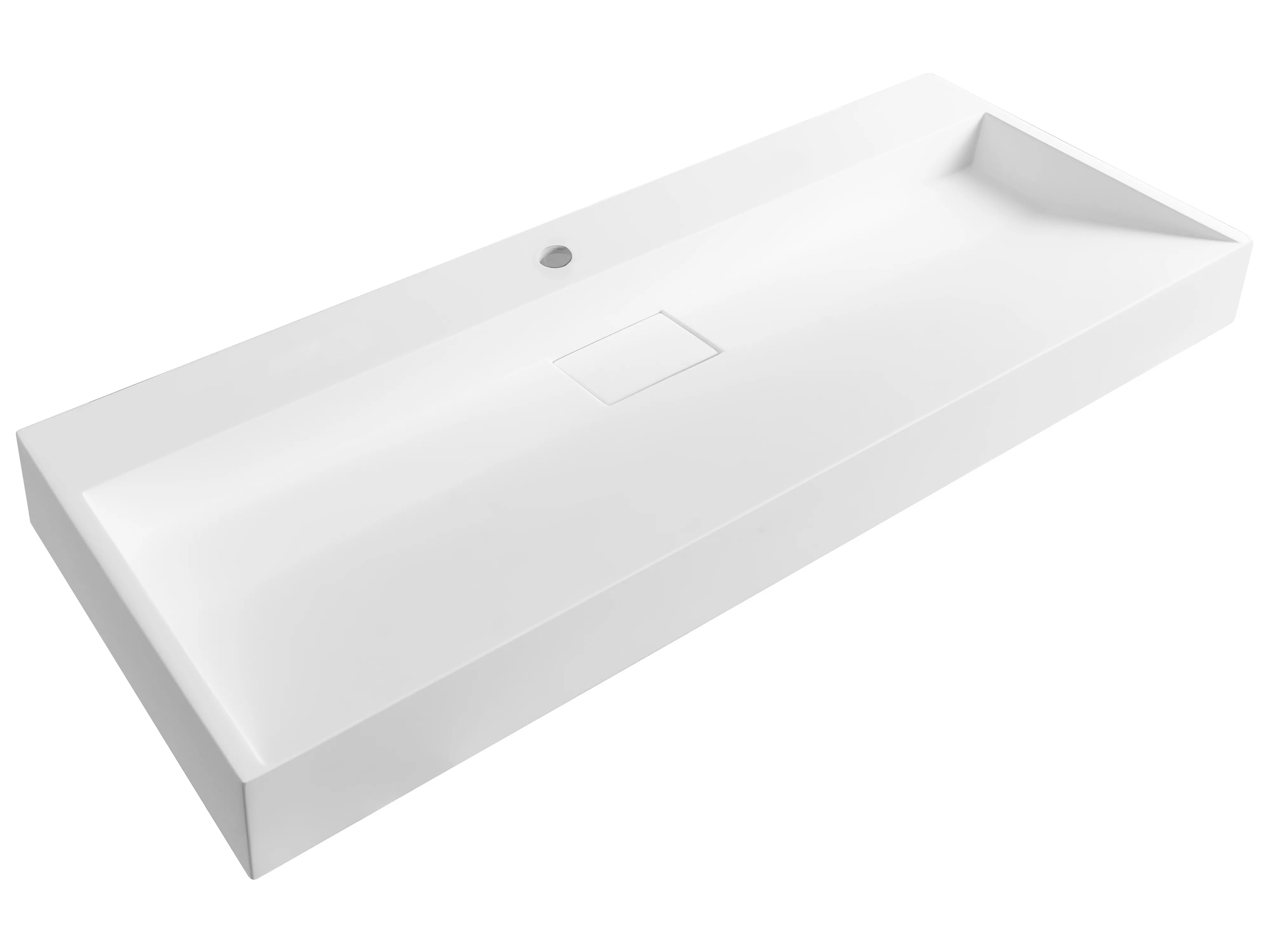 Wall Hung Basin QUENKO 1200 x 460 mm Mineral Cast White