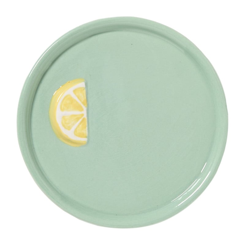 Decoratie schaaltje avocado/citroen - &Oslash;10x1.8 cm - diverse varianten