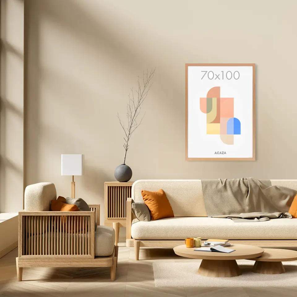 Fotolijst - Wissellijst voor Posters - 70x100 cm - MDF - Warme Eik