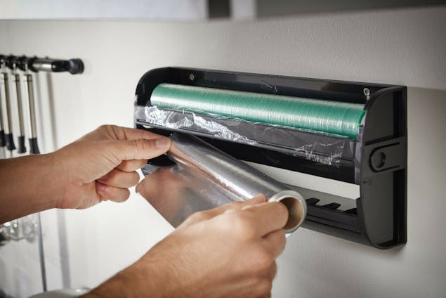 Leifheit Parat Royal Wall Mounted Foil Cling Film & Kitchen Roll Holder Dispenser 25660
