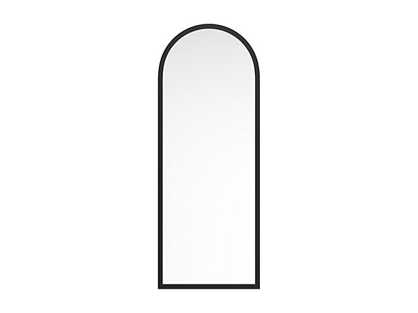 Grand miroir arche en bois de paulownia - L. 65 x H. 170 cm - Noir - SHANGI