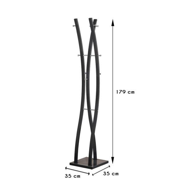 Halmar Wieszak Stojący Czarny Metalowy 179 cm