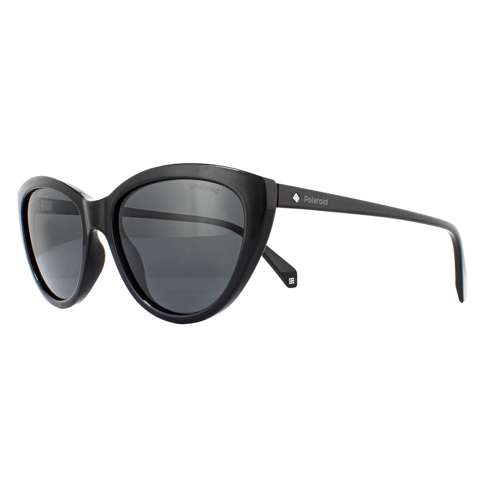 Polaroid Cat Eye Black Grey Polarized Sunglasses