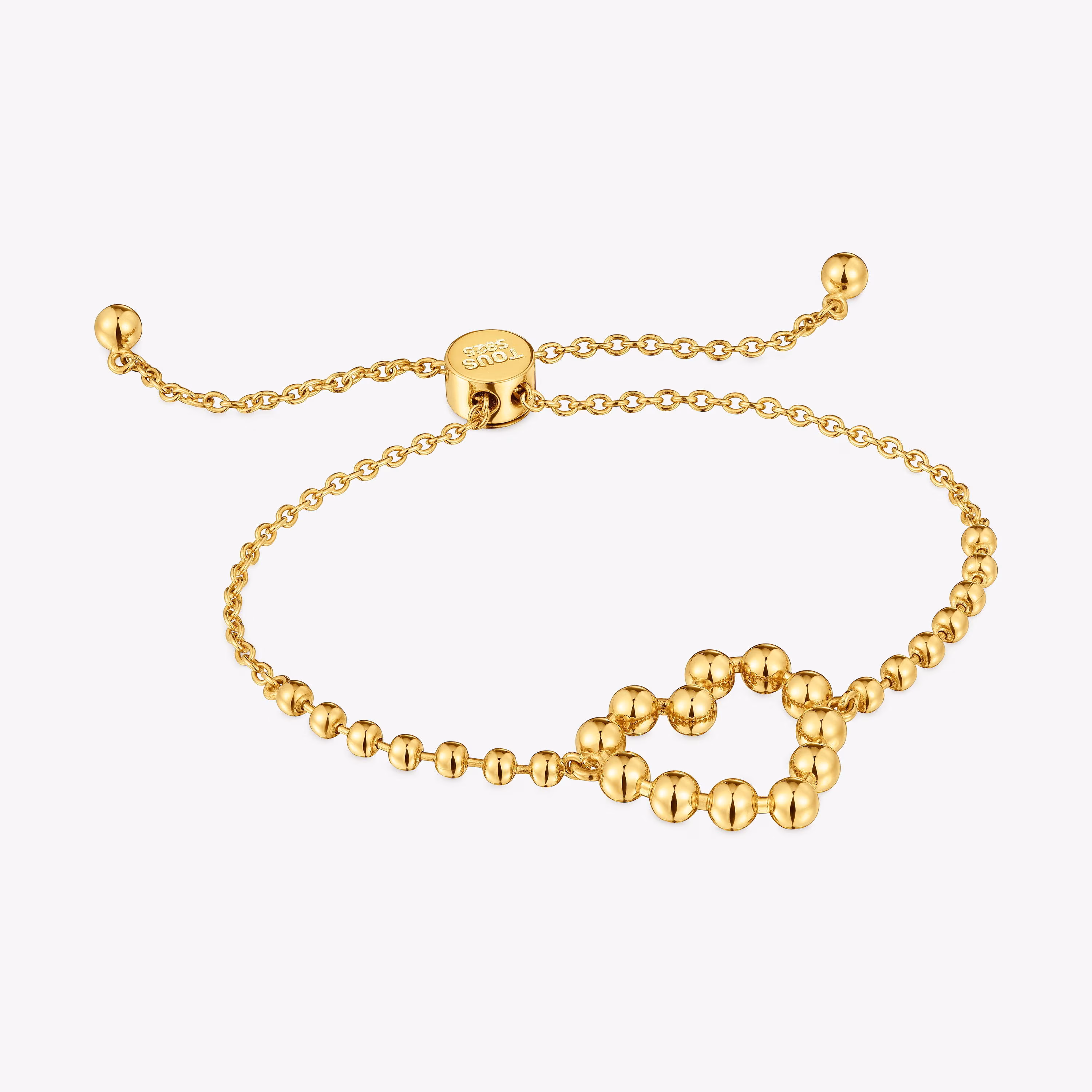 Pulsera cadena corazón con baño de oro 18 kt sobre plata Sugar Party