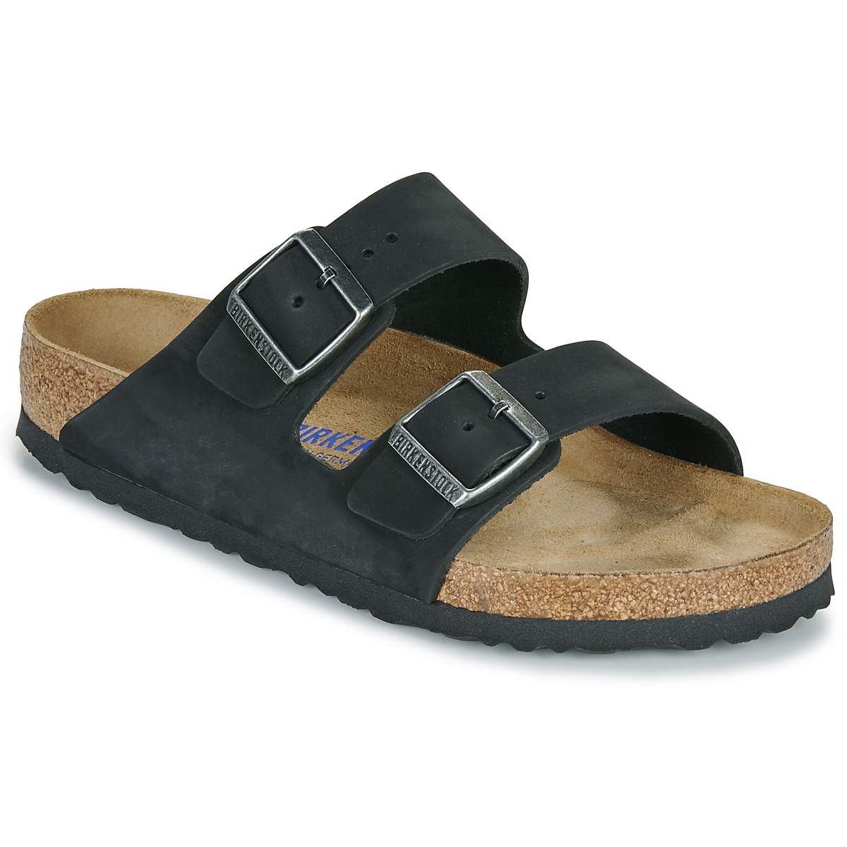 BIRKENSTOCK - Arizona Soft Footbed - Nubuck /  black / Regular