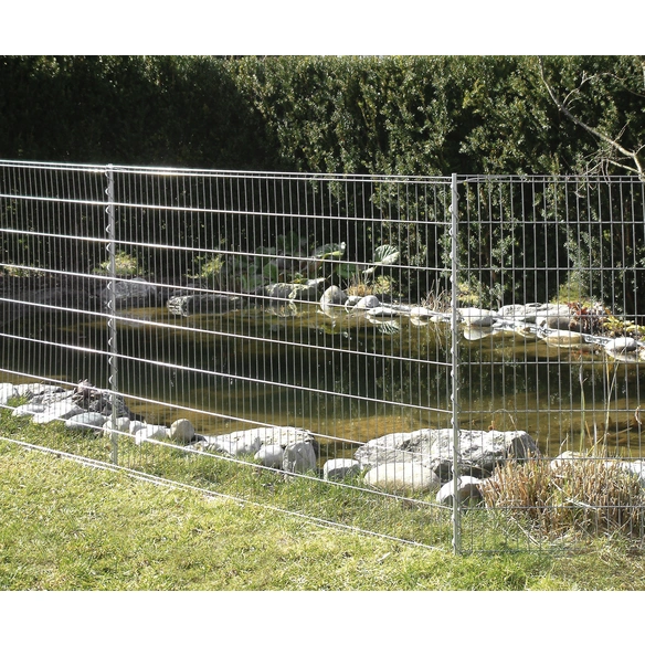 Teichschutzzaun, HxL: 80 x 710 cm, Stahl, silberfarben