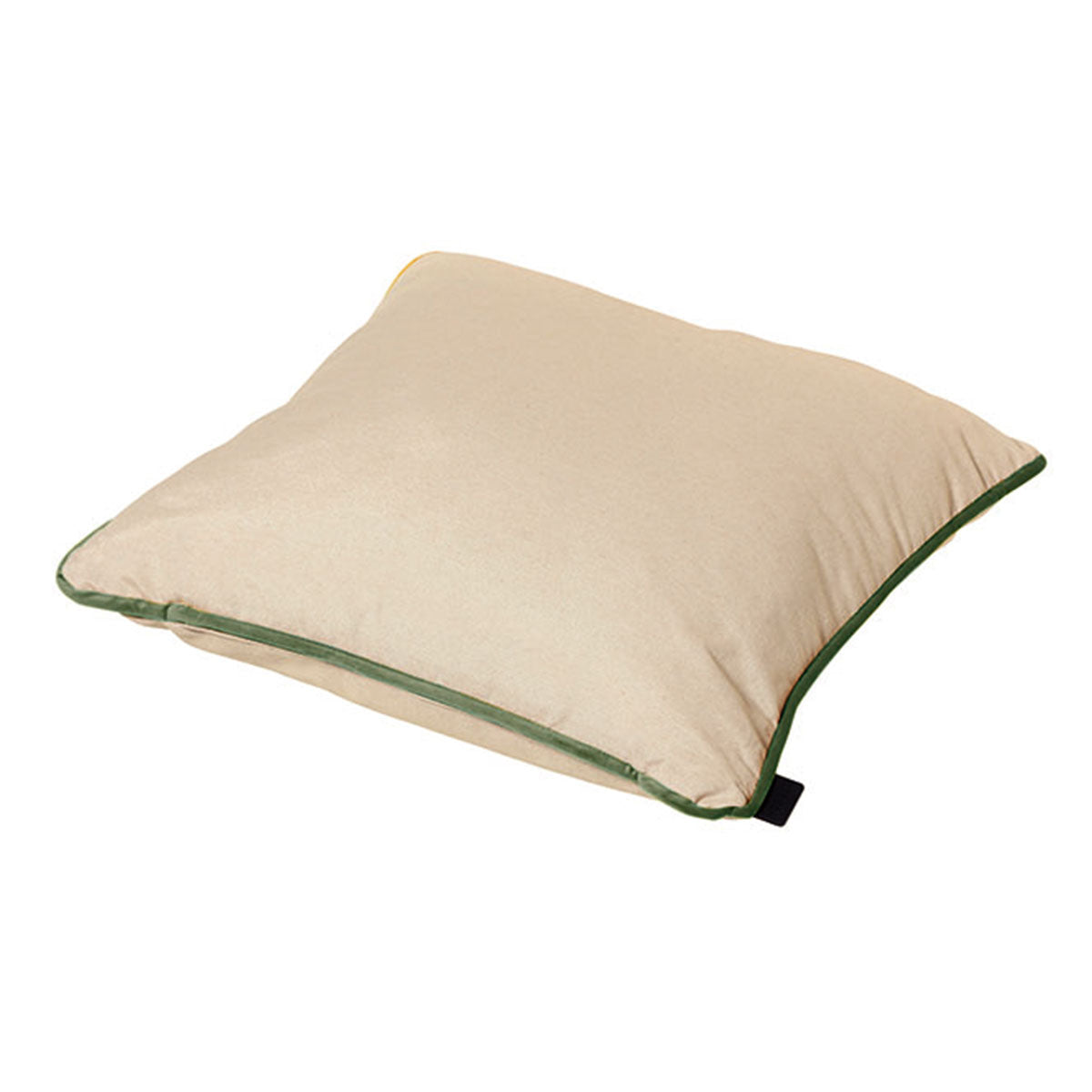 Madison sierkussen Velvet-Panama - army green - piping - 45x45 cm