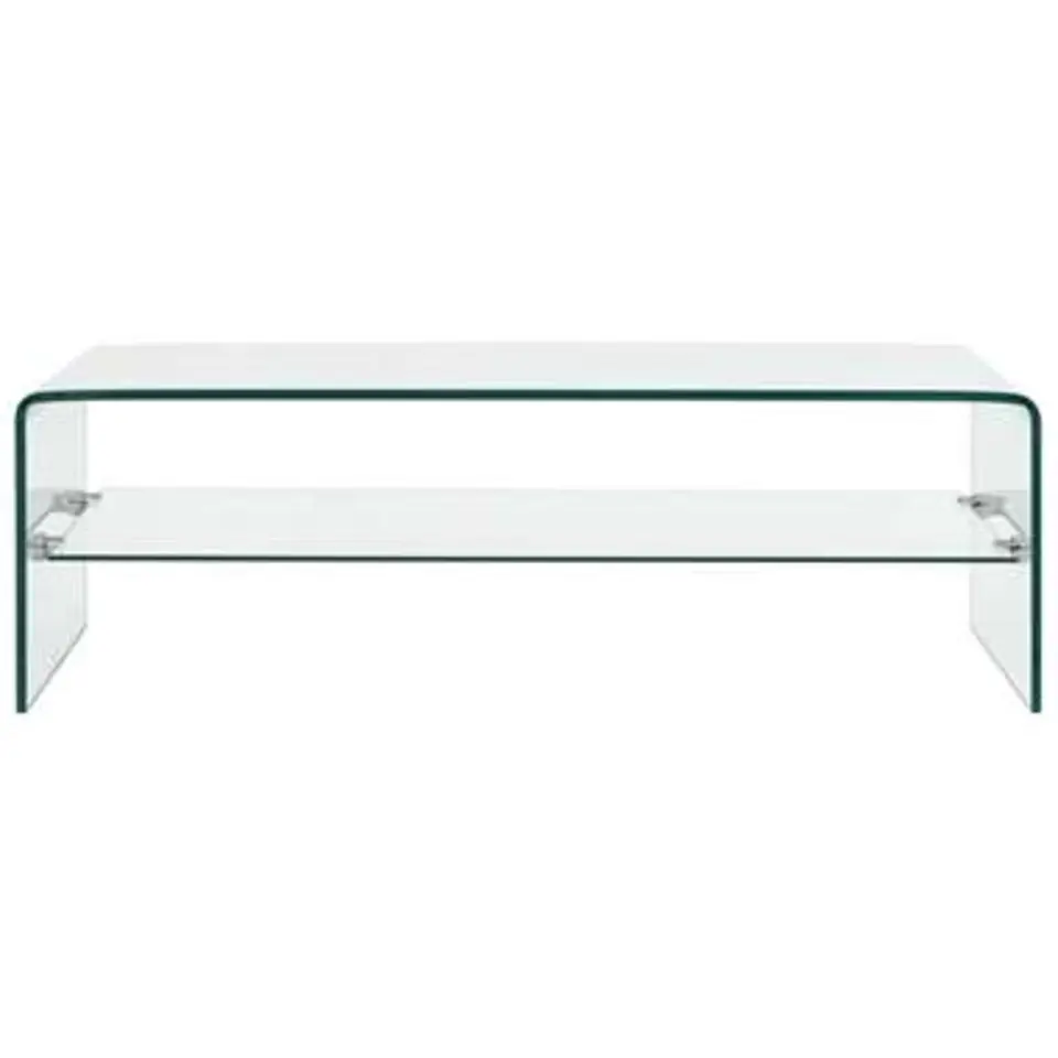 vidaXL - Salontafel - Transparent - Glas - 98 x 45 x 31 cm