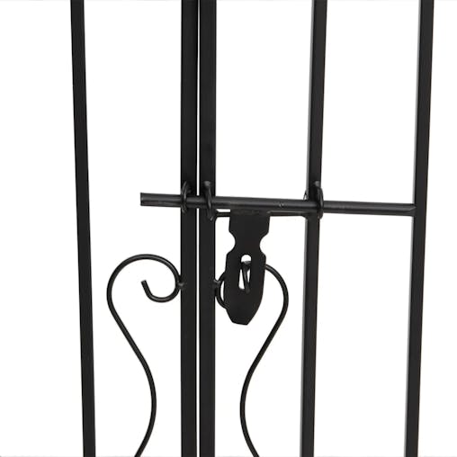 NNEVL Garden Gate Black 121x8x120 cm Wrought Iron