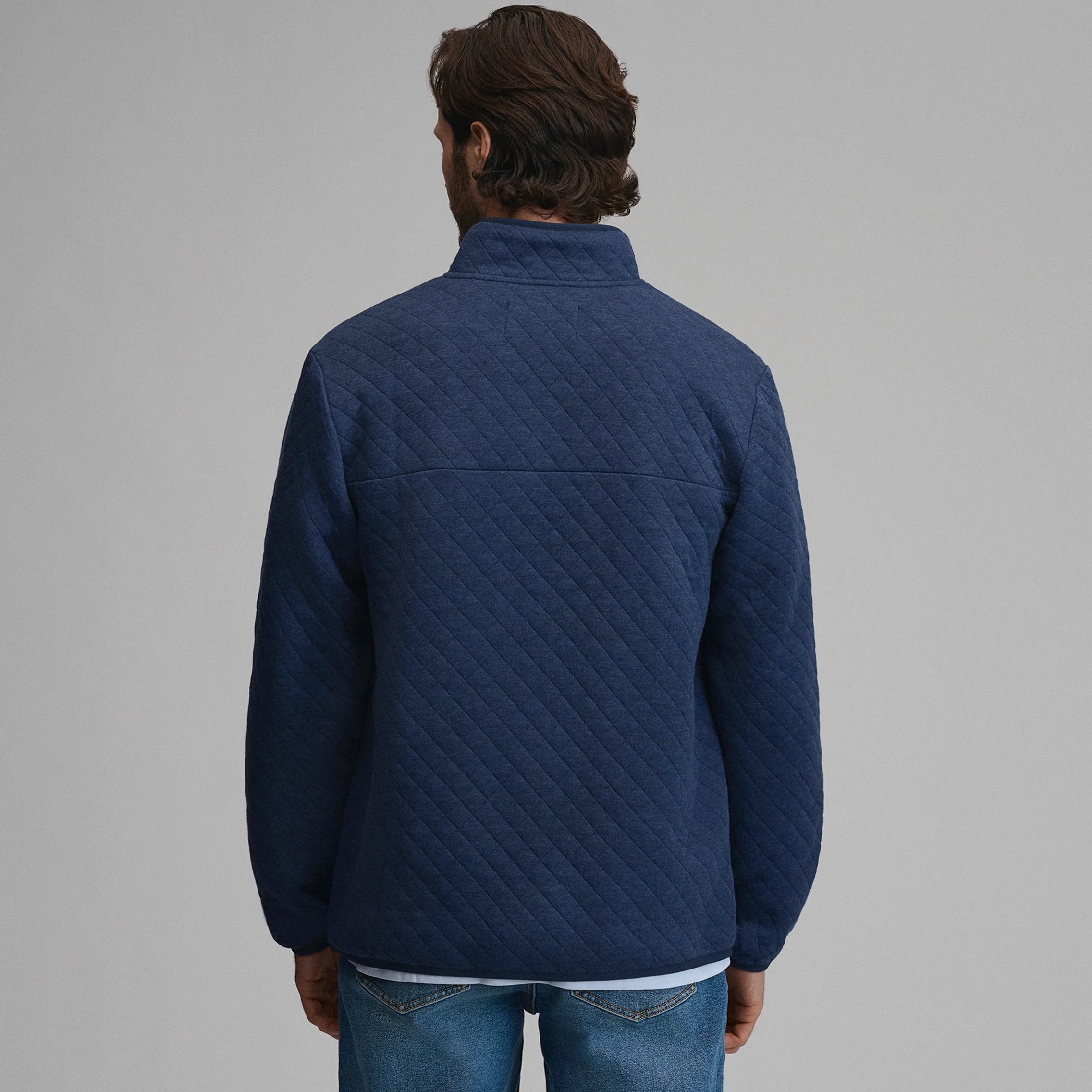 Men's Quilted Quarter-Zip Pullover
