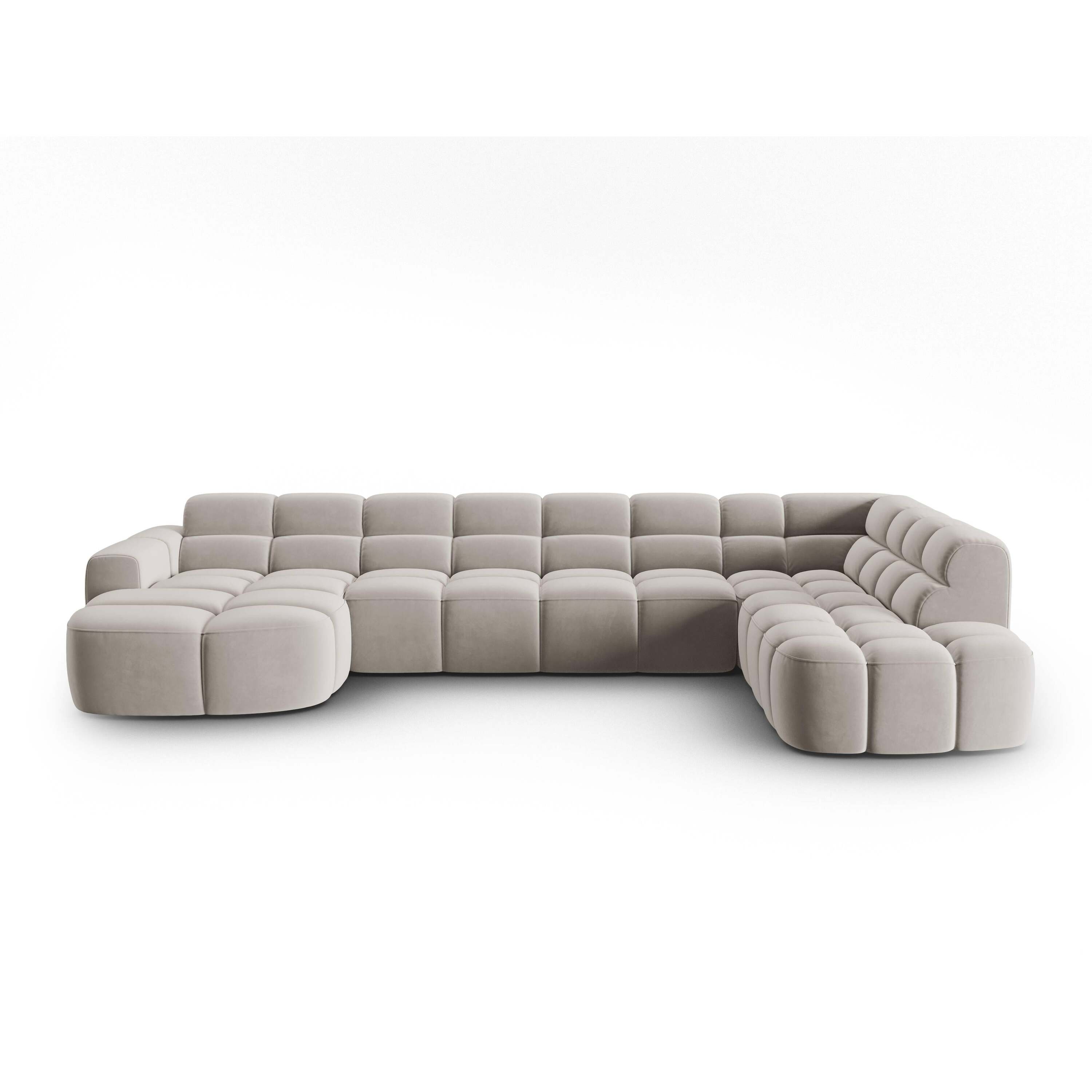 Micadoni Lisa U-bank Rechts - Velvet - Lichtbeige