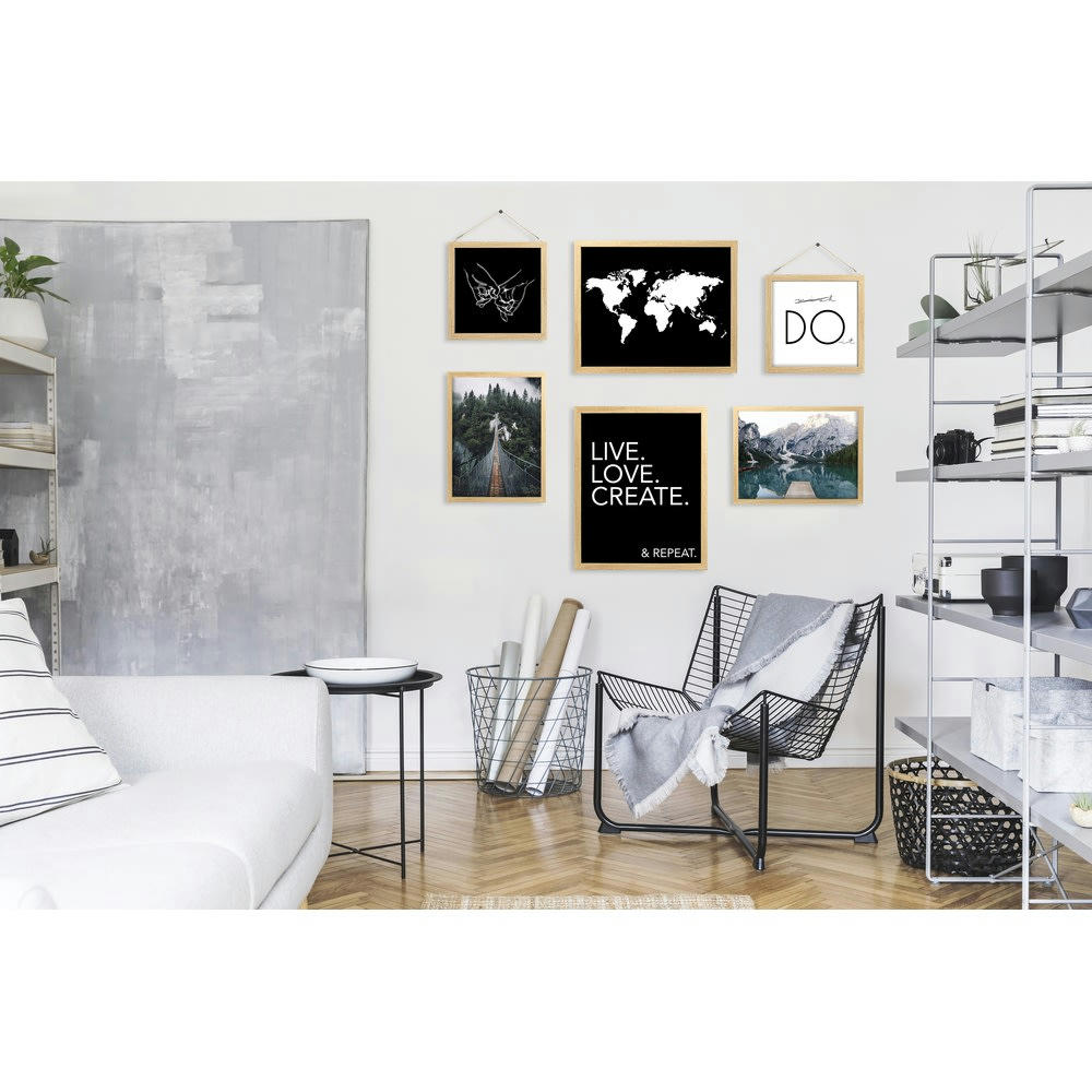 CAFÉ - Image encadrée baguette en bois FSC recyclable 30x40