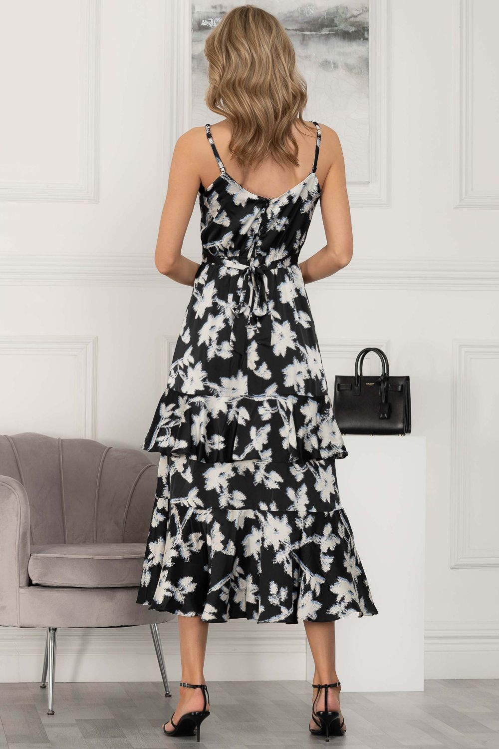 Jolie Moi Spaghetti Strap Satin Maxi Dress