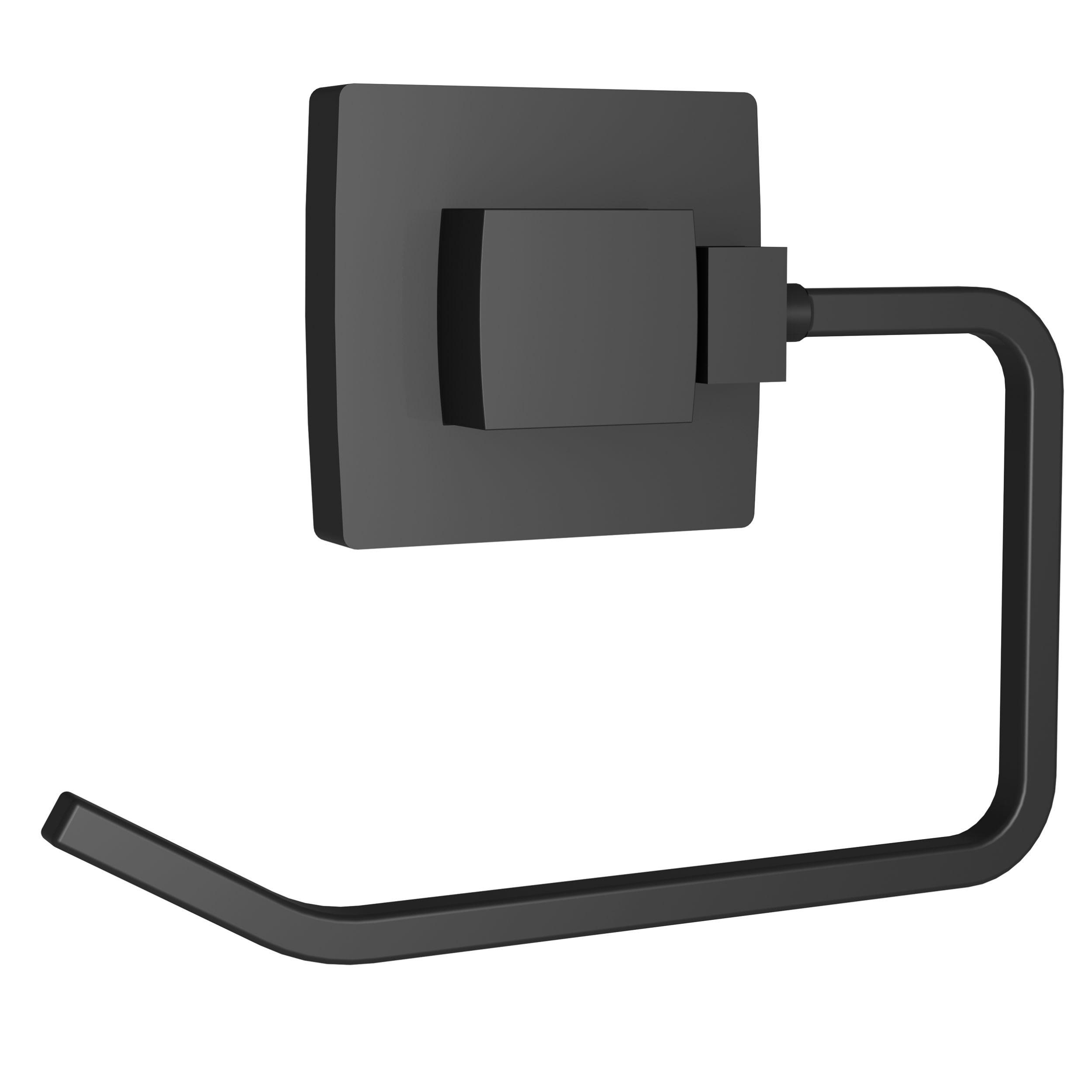 KOTE - Porte-papier WC  Acier inoxydable  Noir  à fixer au mur