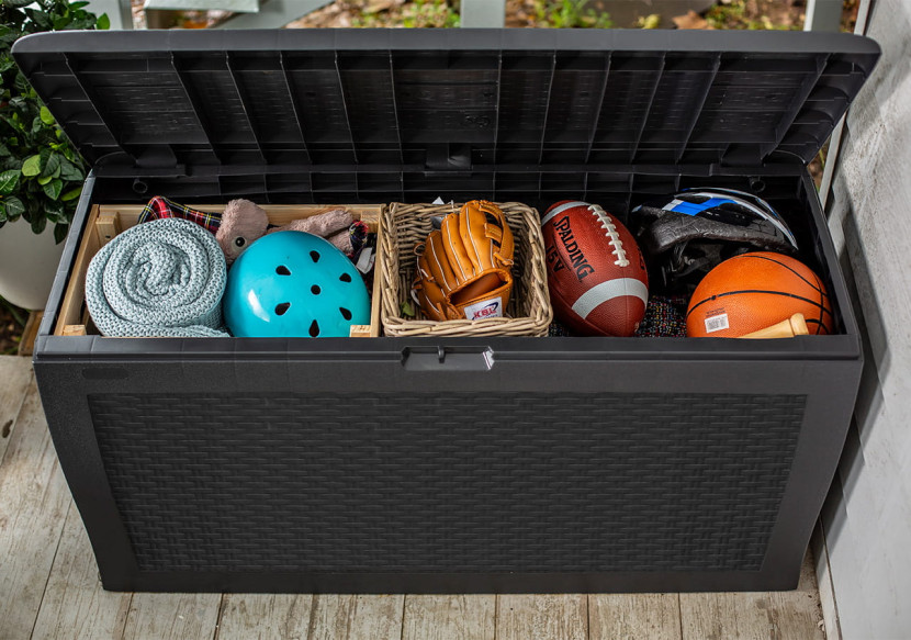 Skrzynia ogrodowa, schowek Samoa Rattan Box 270L - Grafit