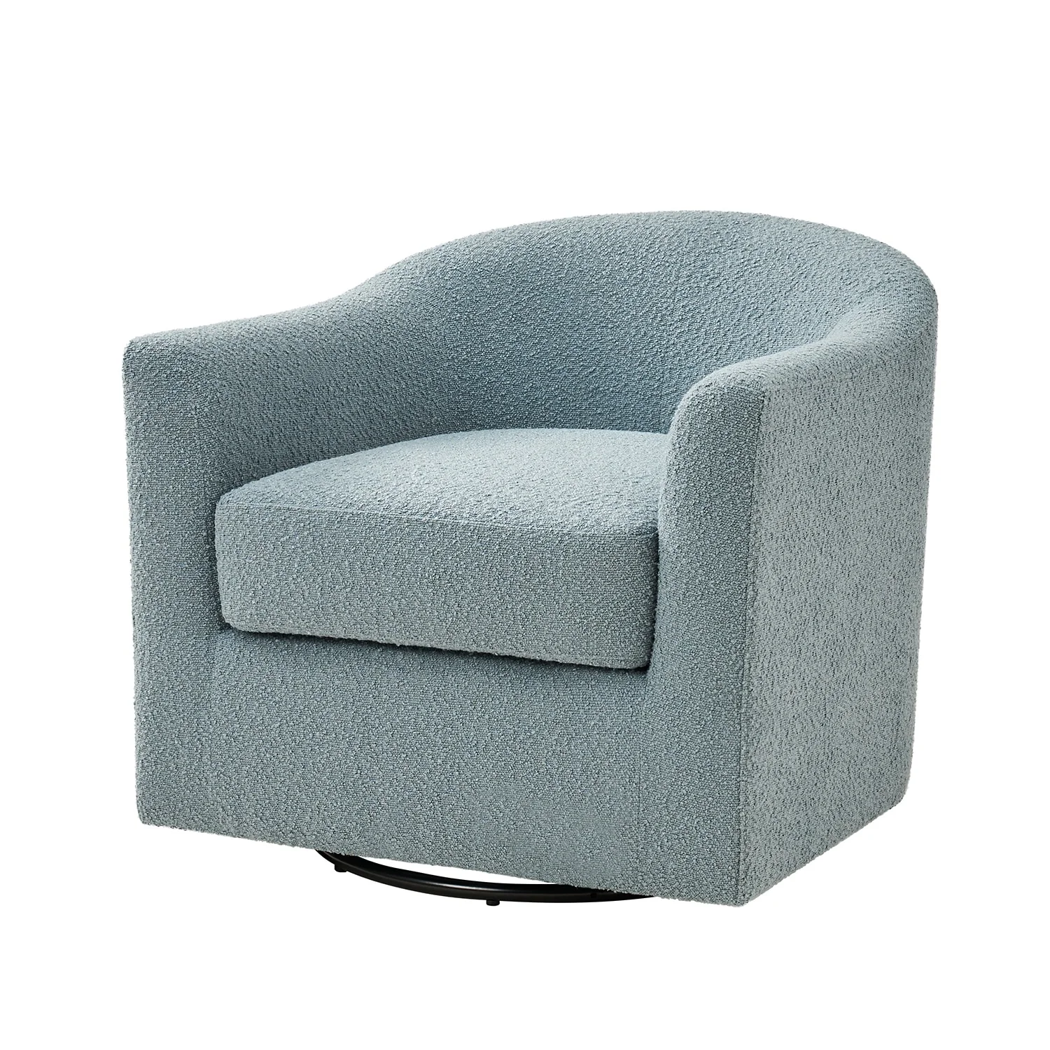 Rita Modern Ergonomic Boucle Upholstered Swivel Barrel Chair by HULALA HOME