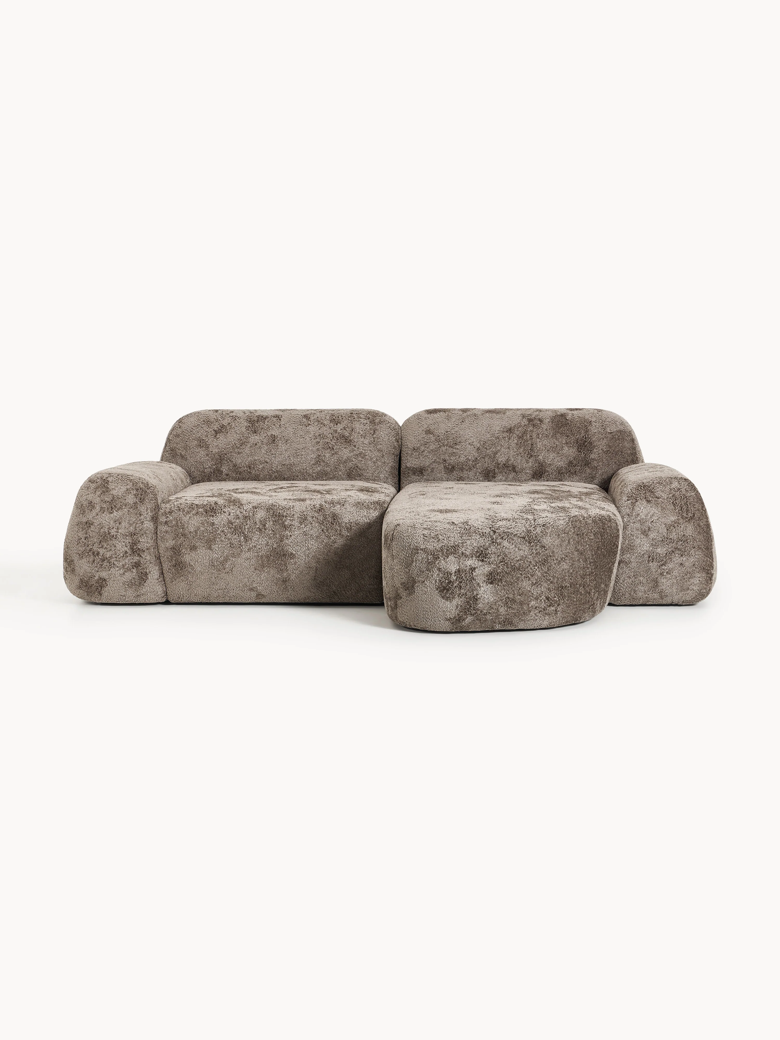 Modulares Ecksofa Wolke (3-Sitzer) aus Teddy-Bouclé