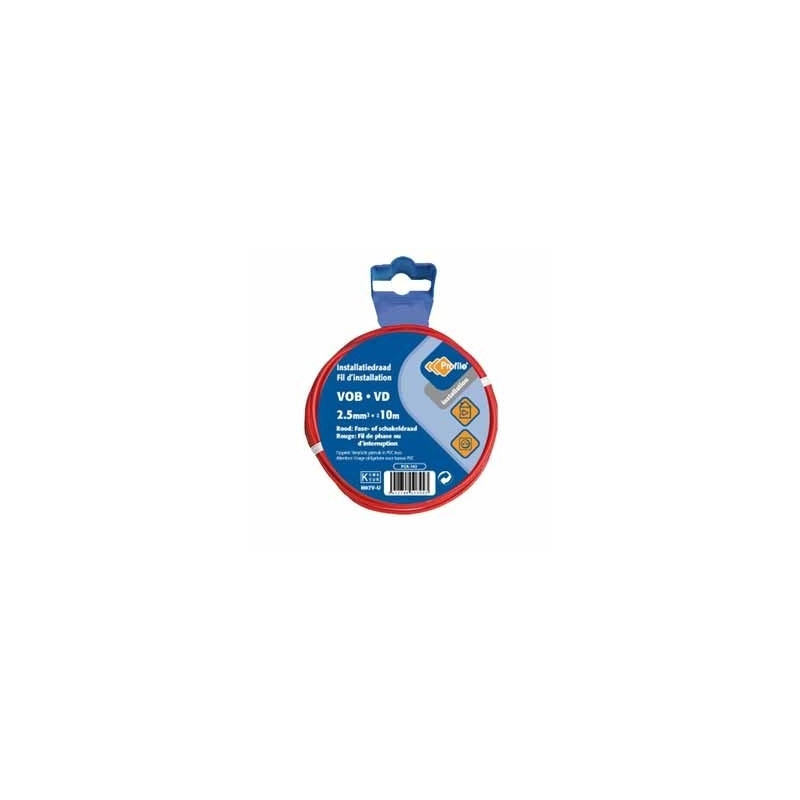 Câble VOB 2.5 mm² rouge 10 m PROFILE