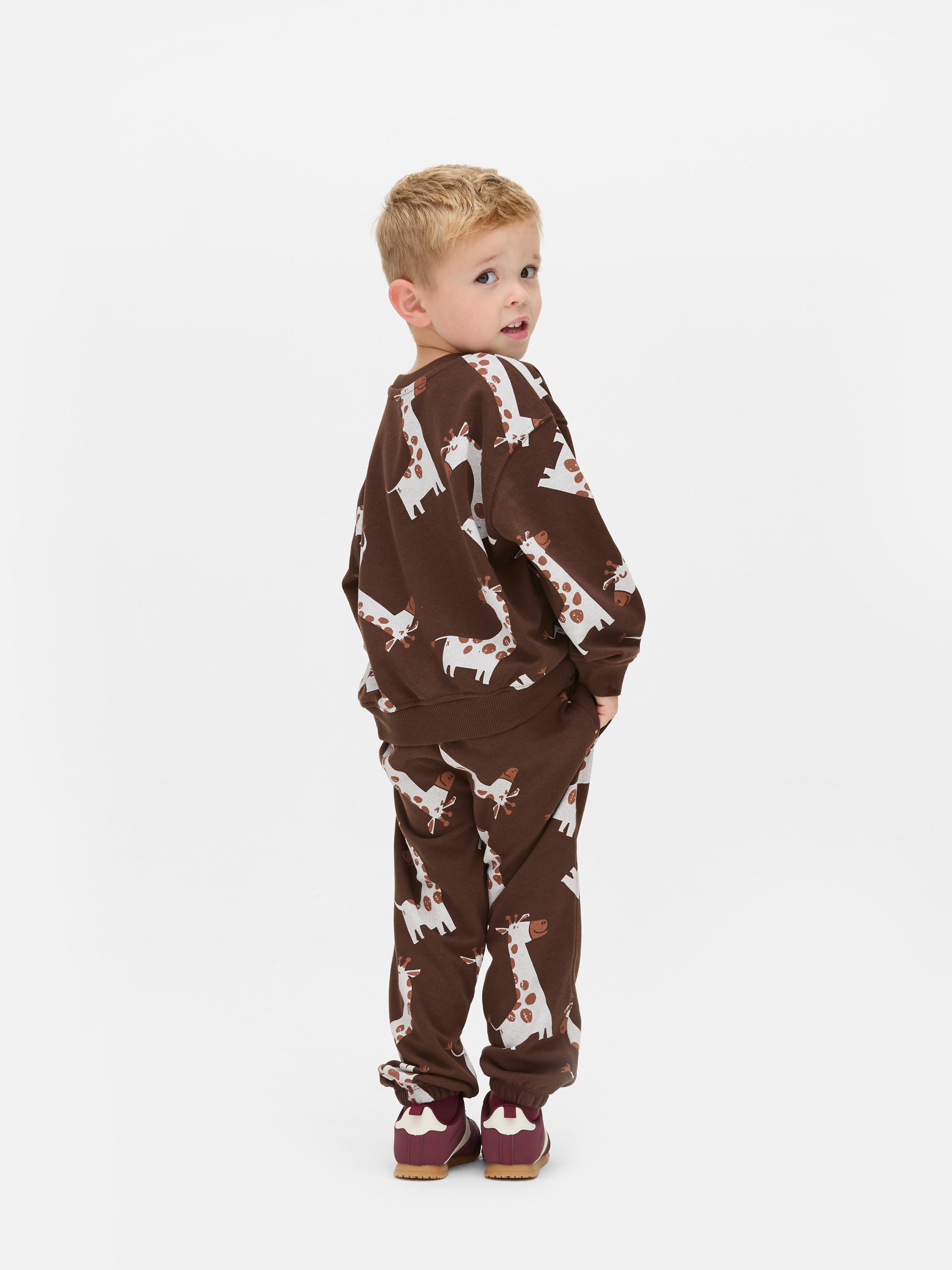 1.5-8yrs | Printed Sweatshirt and Sweatpants Set