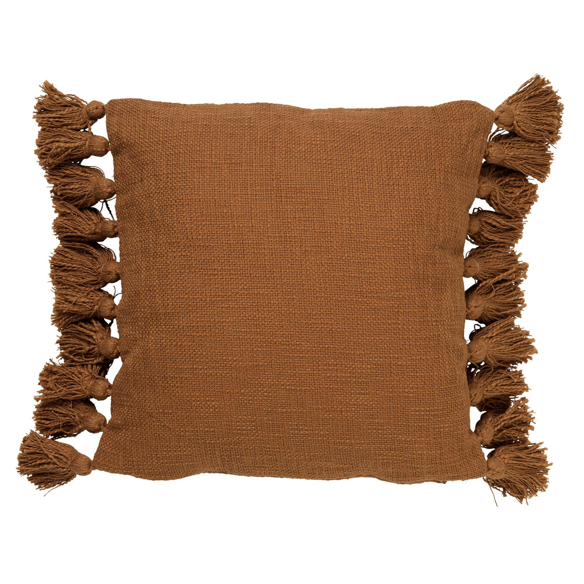 RUBY - Coussin - marron en coton 45x45 cm uni