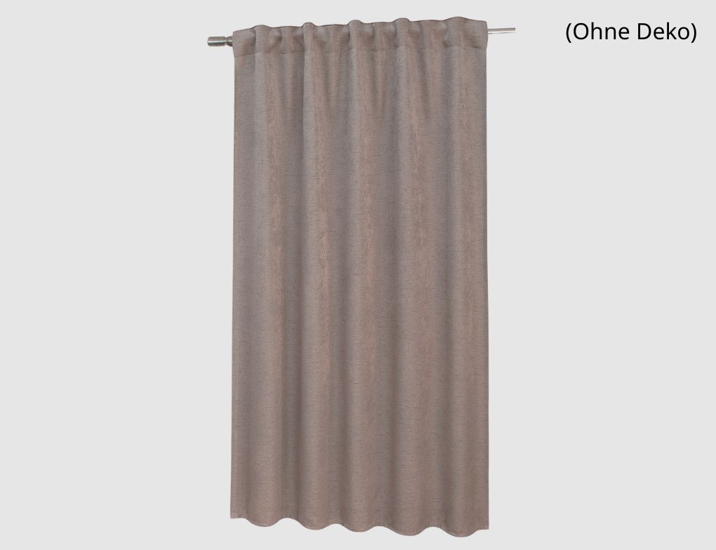 Verdeckte Schlaufe Barcelona Taupe 175x135cm