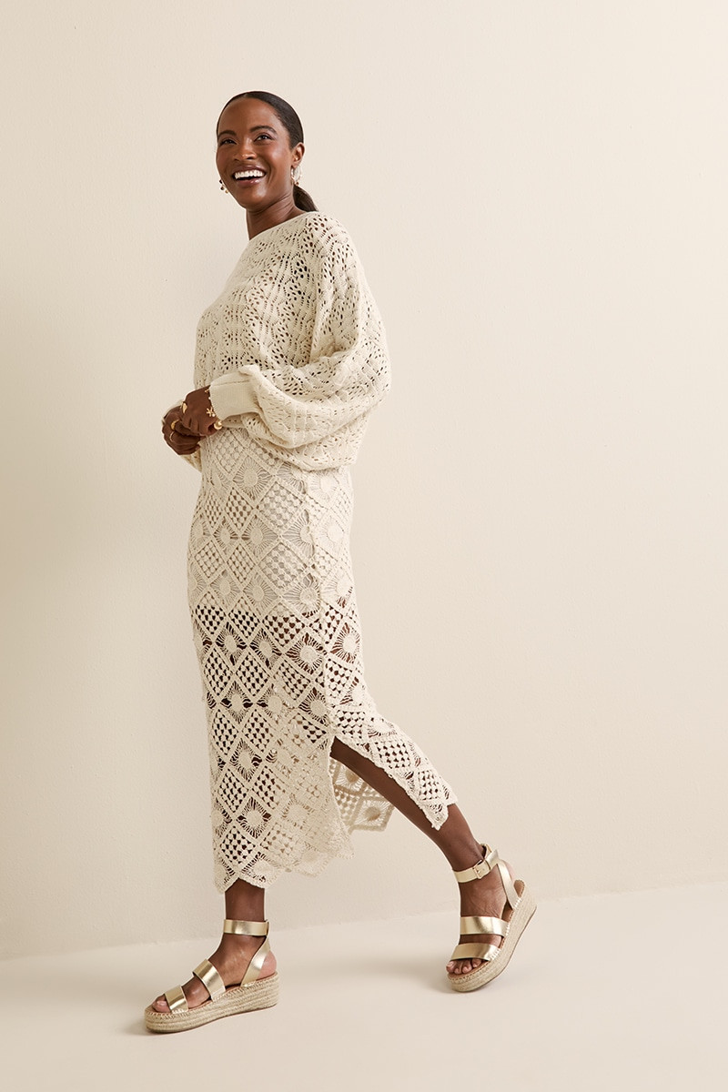 Holly Crochet Midi Skirt