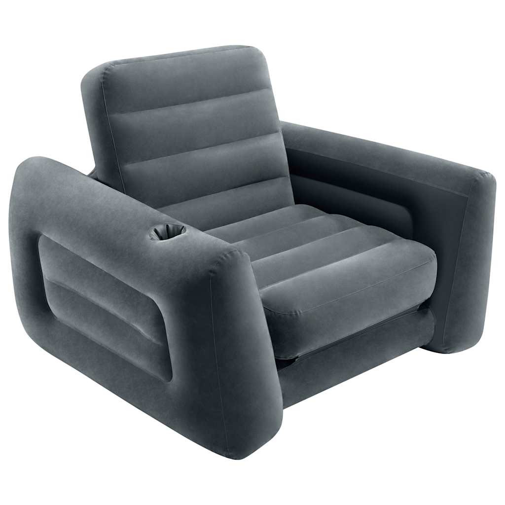 INTEX Rozkładane siedzisko SzaryPVC