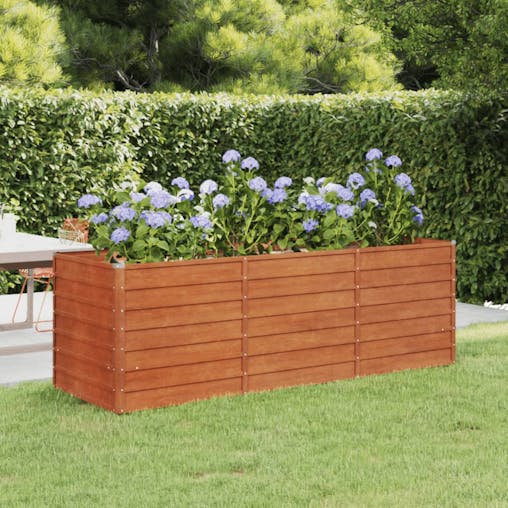 NNEVL Garden Raised Bed Rusty 240x80x77 cm Corten Steel
