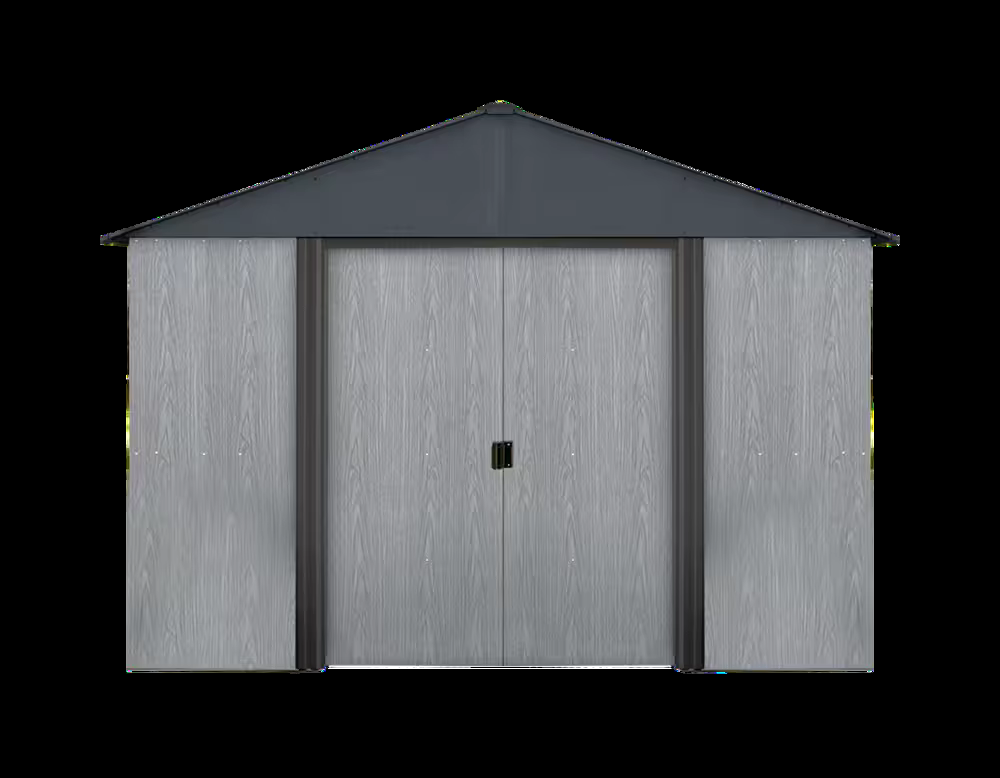 Arrow Driftwood Series Shed, Grey, 10-ft x 10-ft
